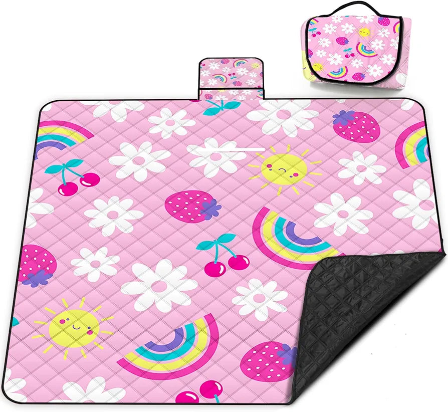 Extra große wasserdichte Picknickdecke, 203x203cm faltbar waschbar