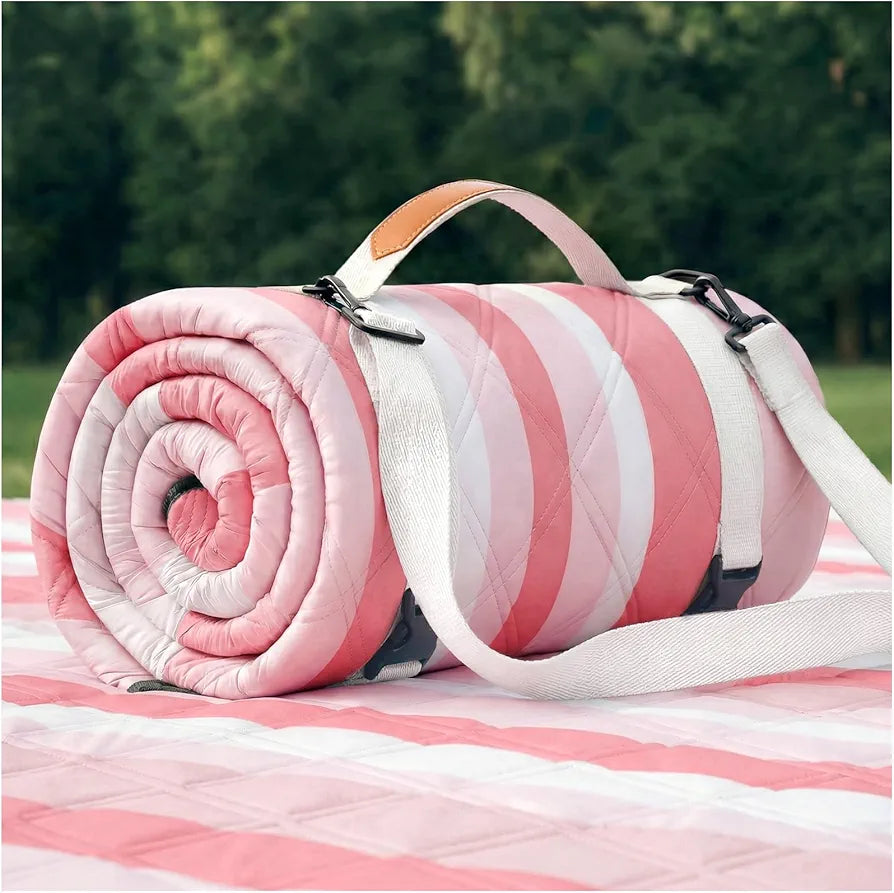 Wasserdichte Stranddecke Picknickmatte Campingmatte Pink