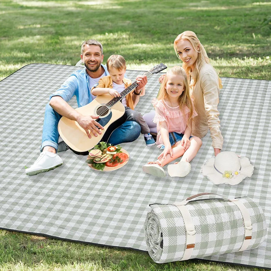 Extra große wasserdichte Picknickdecke für draußen - 203x203cm