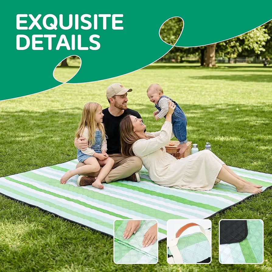 Wasserdichte Stranddecke Picknickmatte Campingmatte Pink