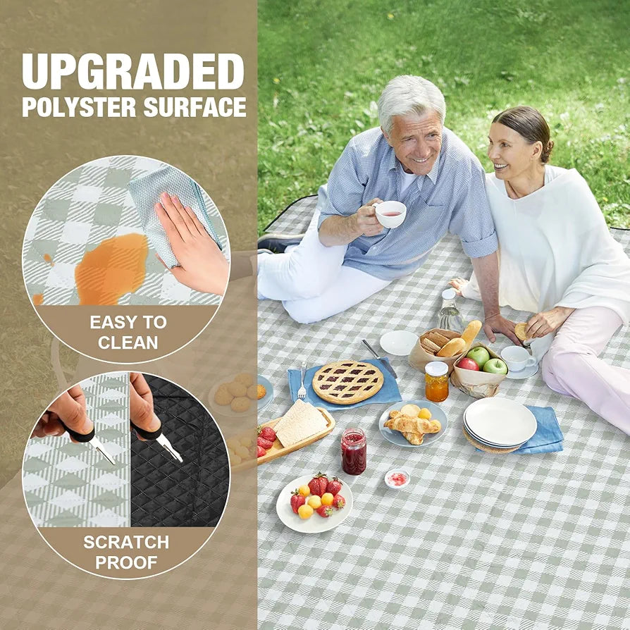 Extra große wasserdichte Picknickdecke für draußen - 203x203cm