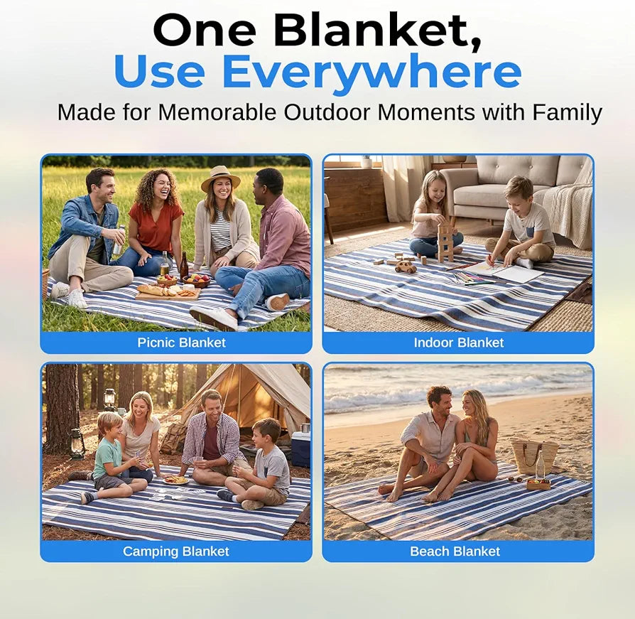 Scuddles 152cm x 203cm Große Outdoor Picknickdecke - Wasserdicht