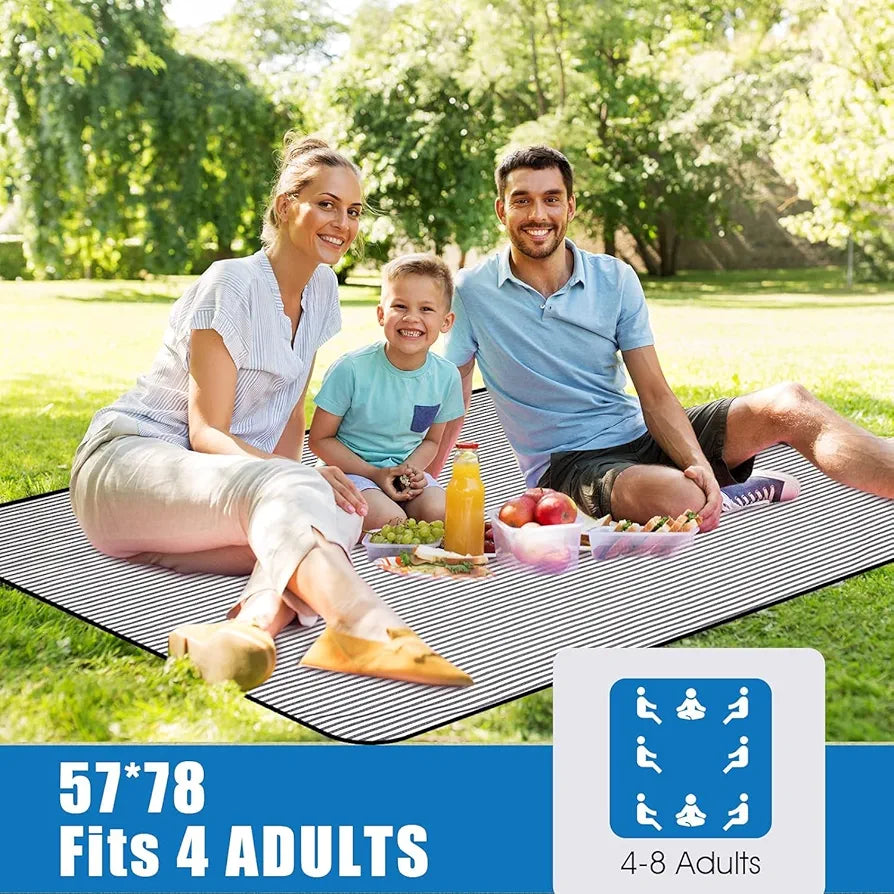 Wasserdichte Picknickdecke mit Tragegurt für Strand und Camping