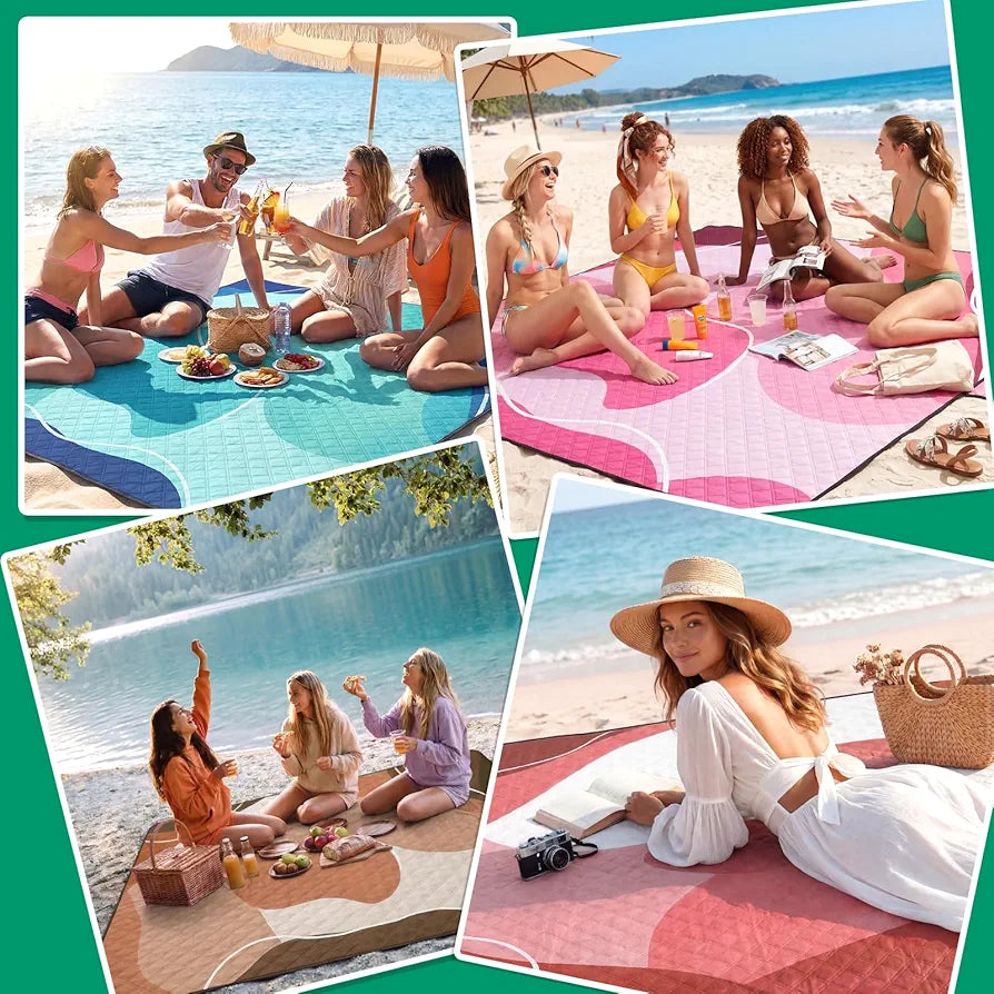 Extra große Picknickdecke für draußen Camping Strandmatte Geschenk